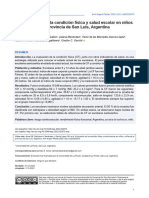 Evaluación de La Condición Física y Salud Escolar en Niños y Niñas de La Provincia de San Luis, Argentina