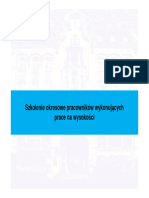 Szkolenie Okresowe Pracownikow Wykonujacych Prace Na Wysokosci