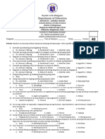 FILIPINO 9 - Quarter 1 Quarterly Assessment