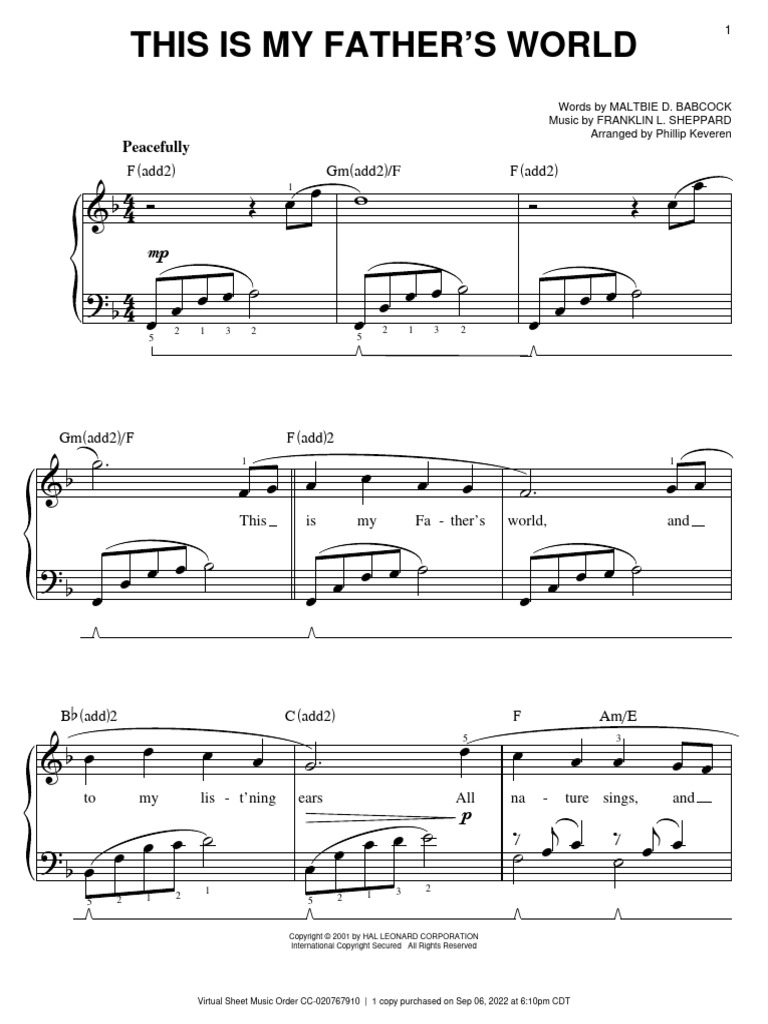 This is my fathers world arr phillip keveren pdf freedom of