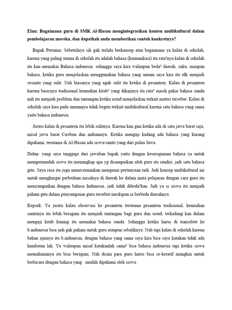 Laporan Multikultural Pdf