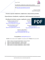 Fracturas Expuestas Clasificación, Complicaciones, Manejo Inicial y Pronóstico