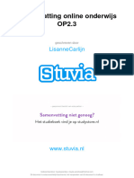 Stuvia 1042752 Samenvatting Online Onderwijs Op2.3