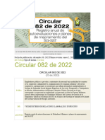 La Circular 082 de 2022 Informa Sobre El Registro Anual de Autoevaluaciones de Estándares Mínimos Del SG
