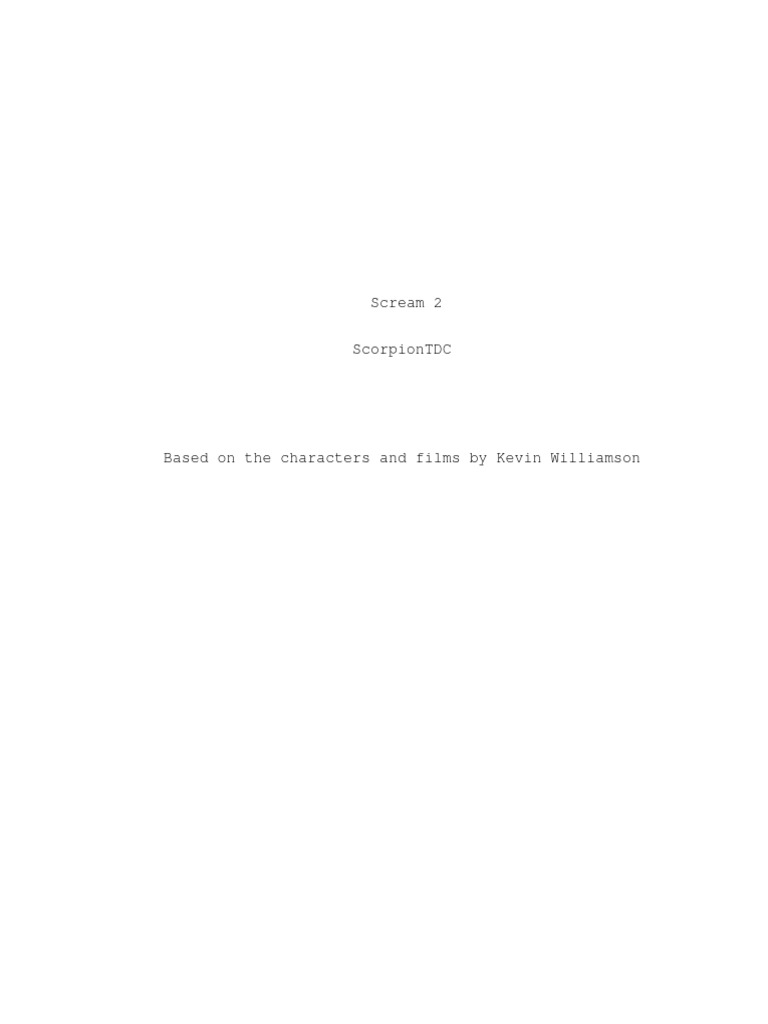 Scream 2 - Scorpion's Remake | PDF