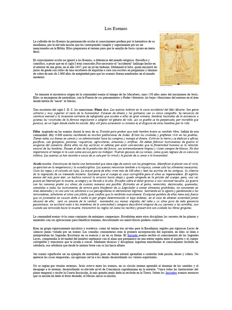 Los Esenios | PDF | Jesús
