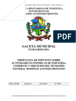 Ordenanza Licencia de Comercio Sifontes 2018 PDF