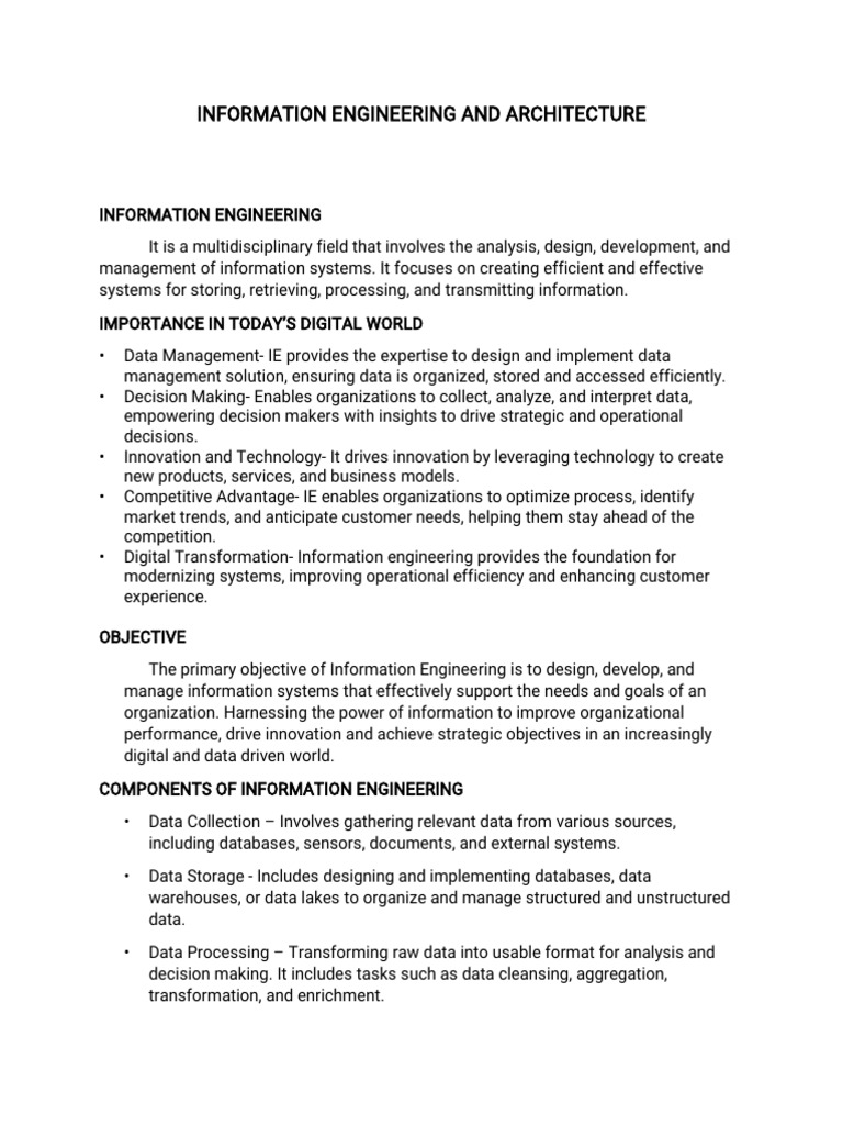 Information Engineering and Architecture Insights | PDF