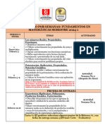 Plan Semanar - Matemáticas 