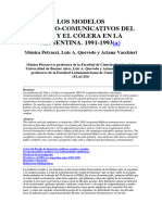 Los Modelos Político-Comunicativos Del Sida Y El Cólera en La ARGENTINA. 1991-1993