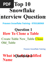 Top 10 Snowflake Interview Questions