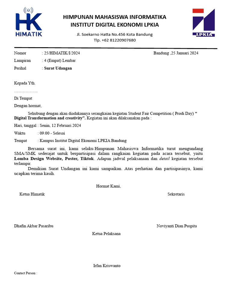 undangan sekolah | PDF
