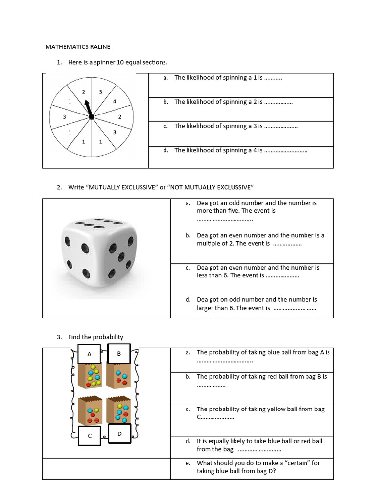 Mathematics Probability and Geometry Exercises | PDF | Probability ...