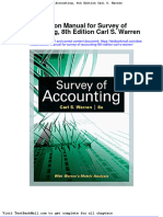 Full Solution Manual For Survey of Accounting 8Th Edition Carl S Warren PDF Docx Full Chapter Chapter