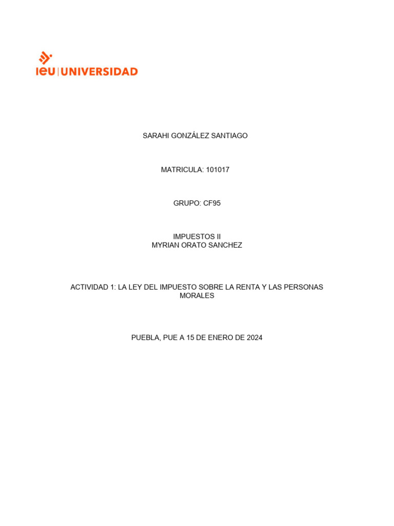 Obligaciones Fiscales de Personas Morales 2024 | PDF | Impuestos ...