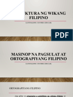 Ortograpiya at Pag-Unlad NG Wikang Filipino