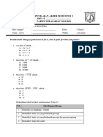 Soal, Kunci Jawaban Dan Penskoran PAT Matematika