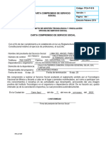 Itca-F-619 Carta Compromiso de Servicio Social