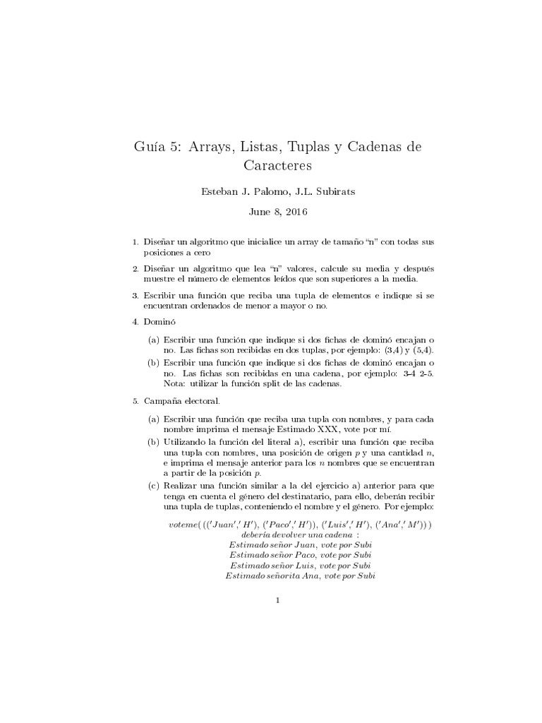 Guía de Estructuras de Datos en Python | PDF | Matriz (Matemáticas ...
