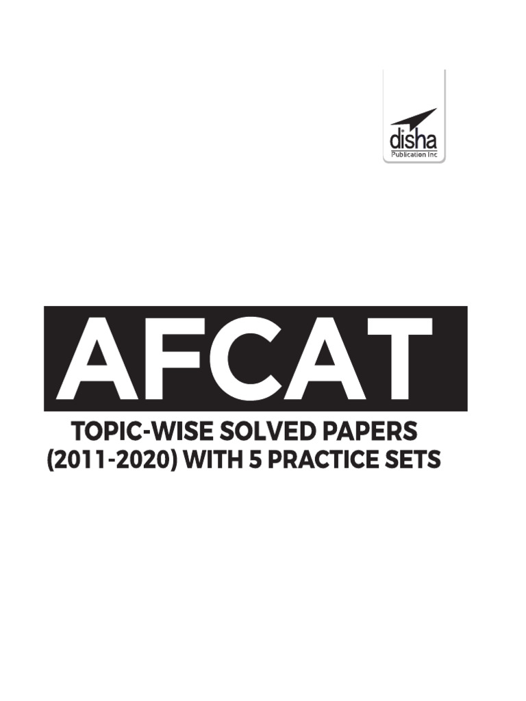 bsjsjdjsxjs Disha AFCAT Topic-Wise Solved Papers | PDF