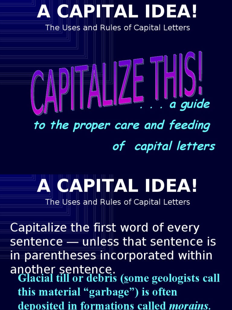 Capitals | PDF | Letter Case
