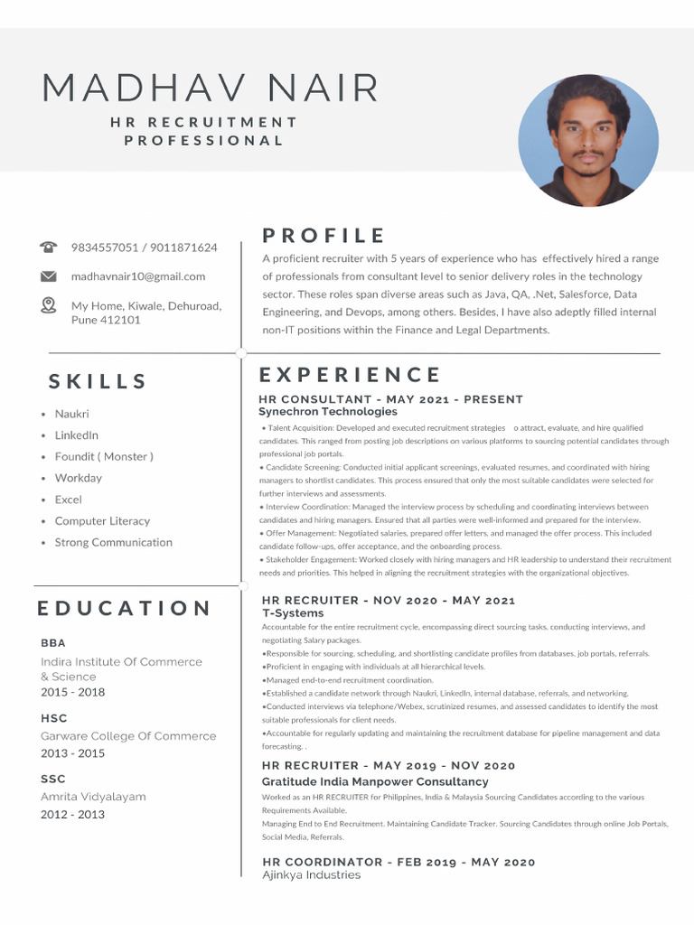 Madhav Nair Resume 2024 | PDF