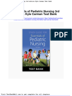 Full Essentials of Pediatric Nursing 3Rd Edition Kyle Carman Test Bank PDF Docx Full Chapter Chapter