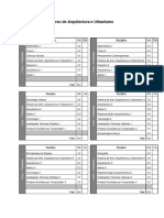 Plano de Estudo Do Curso de Arquitectura e Urbanismo