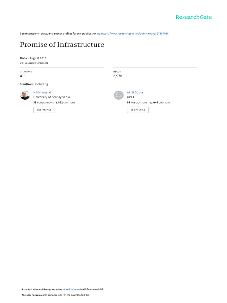 Promise of Infrastructure: August 2018 | PDF | Marxism | Infrastructure