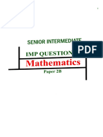 Mathematics 2B IMP Questions