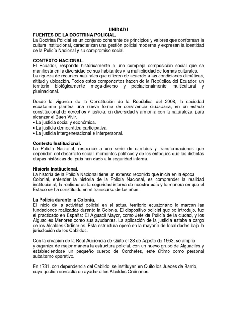 Doctrina Policial Resumen Policia Estado Politica