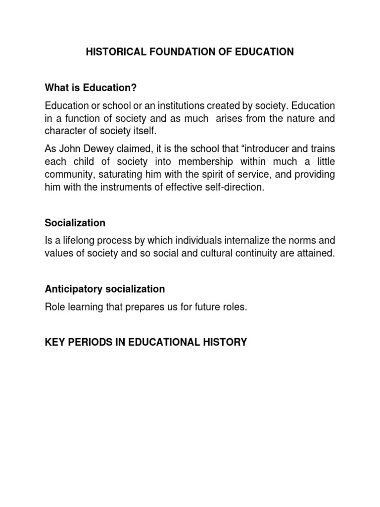 Historical Foundation of Education G2 PDF