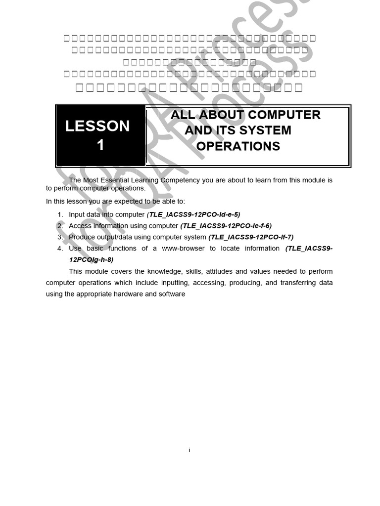 Computer Operations and Functions Guide | PDF | Computer Data Storage ...