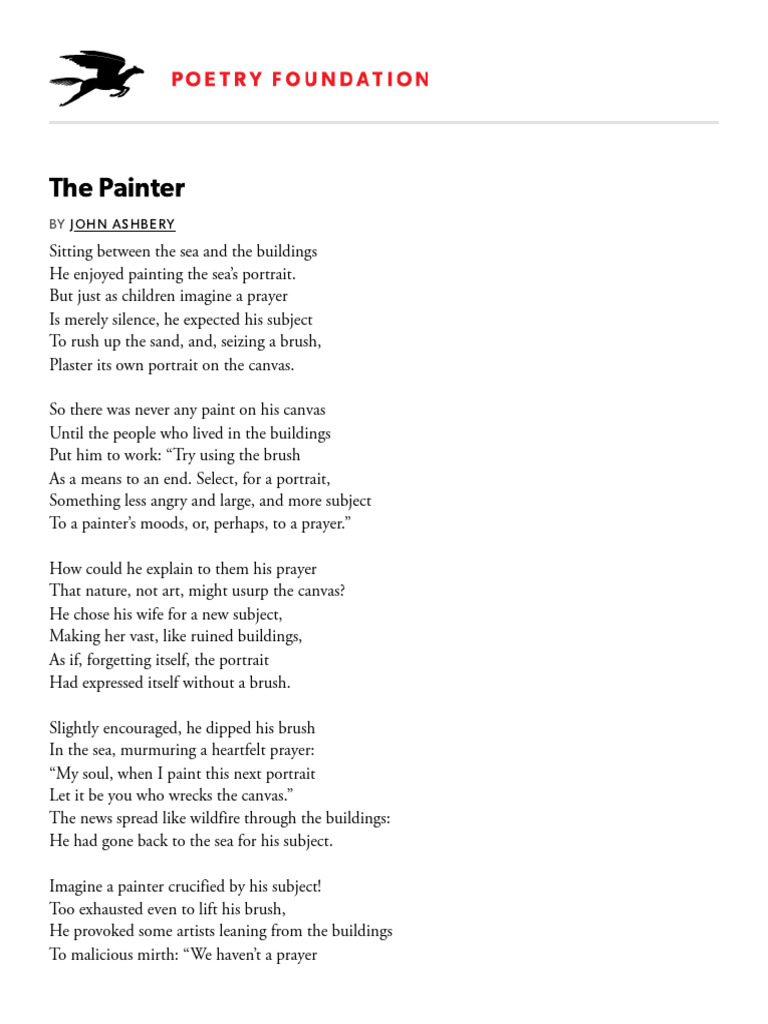 The Painter by John Ashbery _ Poetry Magazine PDF