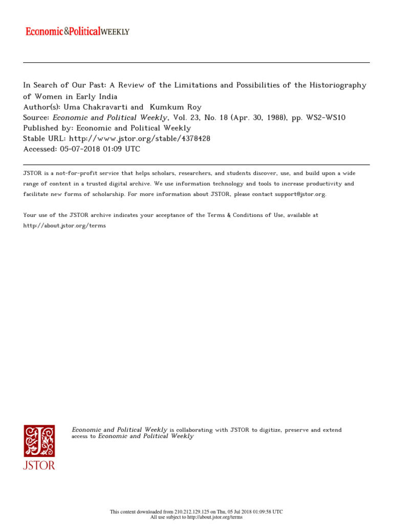 Historiography - Gender in Ancient India | PDF | Asceticism | Vedas