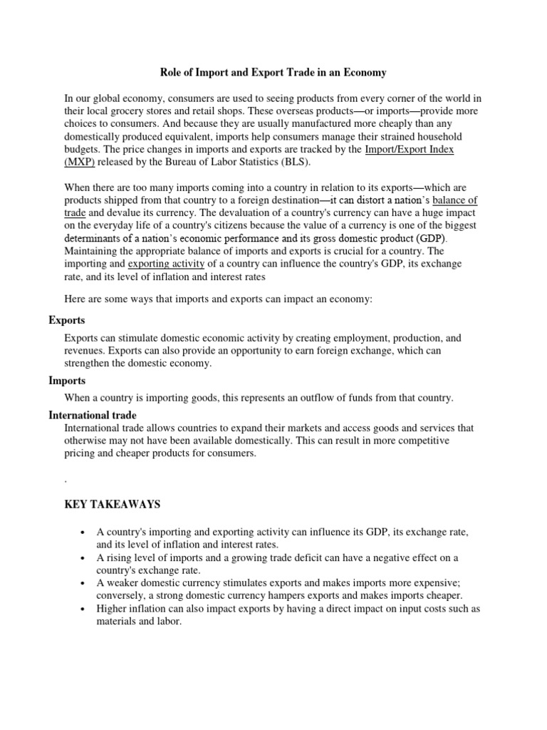 Impact of Trade on Economic Growth | PDF | Balance Of Trade | Exports