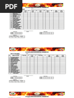 Basketball Scoring Sheet