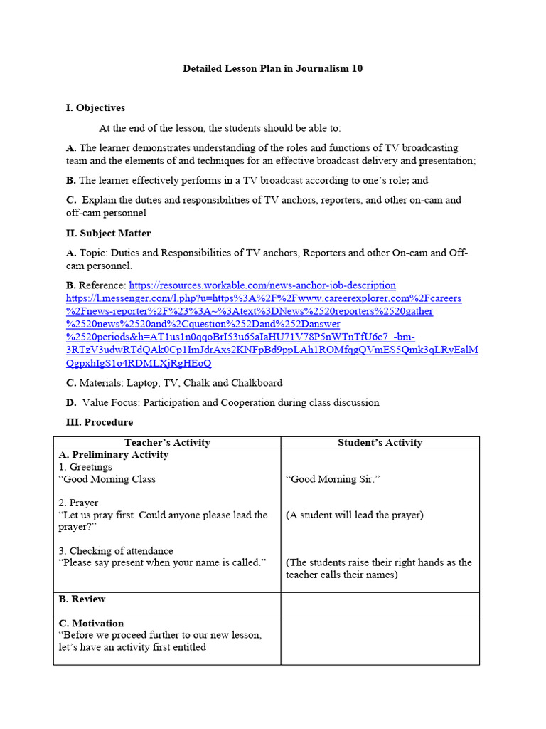 TV Broadcasting Roles and Responsibilities | PDF | Copy Editing | Camera