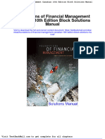 Full Foundations of Financial Management Canadian 10Th Edition Block Solutions Manual PDF Docx Full Chapter Chapter