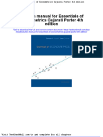 Full Solution Manual For Essentials of Econometrics Gujarati Porter 4Th Edition PDF Docx Full Chapter Chapter