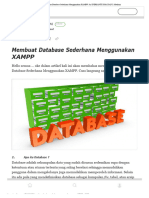 Membuat Database Sederhana Menggunakan XAMPP