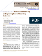 The Effect of Differentiated Learning On Improving Student Learning Outcomes