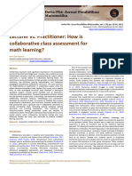 Lecturer vs. Practitioner: How Is Collaborative Class Assessment For Math Learning?