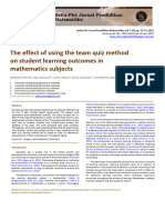 The Effect of Using The Team Quiz Method On Student Learning Outcomes in Mathematics Subjects