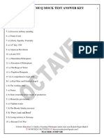 Class 9 MCQ Mock Test Answer Key