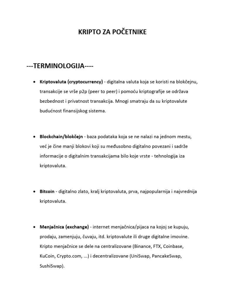 Kripto Za Pocetnike1 | PDF