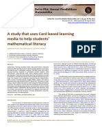 A Study That Uses Card Based Learning Media To Help Students' Mathematical Literacy
