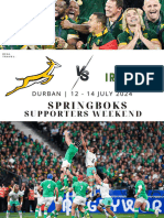 Ireland Vs Springboks To DBN