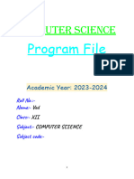 Computer Science Program File