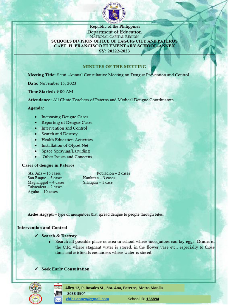 minutes-of-the-meeting-semi-annual-consultative-meeting-on-dengue